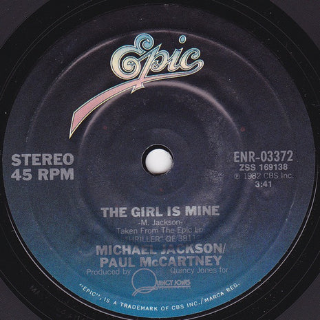 Michael Jackson / Paul McCartney : The Girl Is Mine (7", S/Sided, Styrene, Pit)