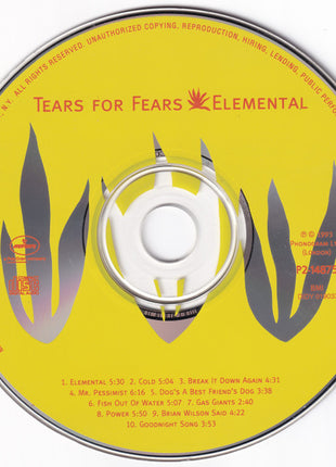 Tears For Fears : Elemental (CD, Album, Club)