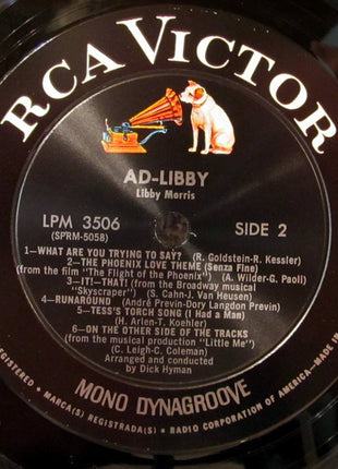 Libby Morris : Ad-Libby (LP, Album, Mono)