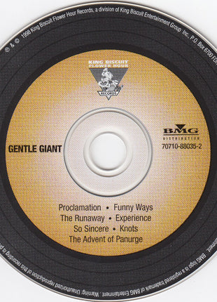 Gentle Giant : King Biscuit Flower Hour Presents Gentle Giant (CD, Album)