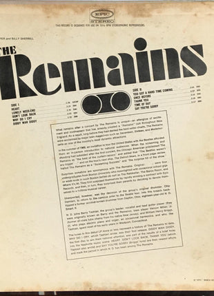 The Remains : The Remains (LP, Album, Pit)