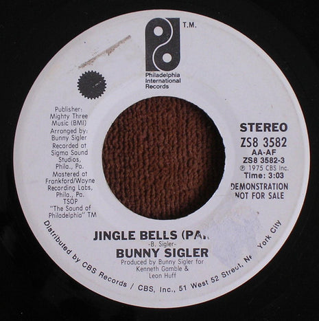 Bunny Sigler : Jingle Bells (7", Promo)