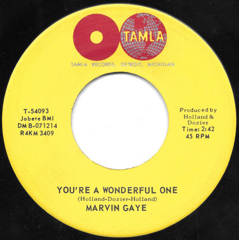 Marvin Gaye : You're A Wonderful One (7", Single)