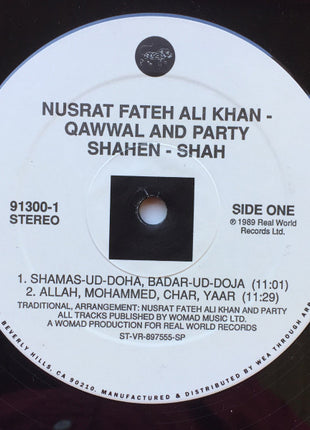 Nusrat Fateh Ali Khan - Qawwal And Party* : Shahen-Shah (LP)