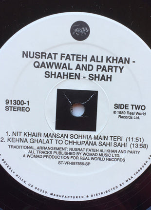 Nusrat Fateh Ali Khan - Qawwal And Party* : Shahen-Shah (LP)
