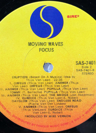Focus (2) : Moving Waves (LP, Album, Scr)