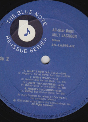 Milt Jackson : All-Star Bags (2xLP, Comp, Mono, Gat)
