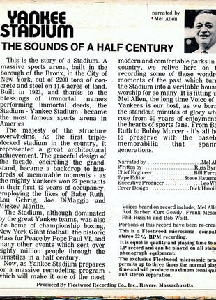 Mel Allen : Yankee Stadium - The Sound Of A Half Century (7")