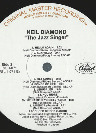 Neil Diamond : The Jazz Singer (Original Songs From The Motion Picture) (LP, Album, RE, RM, Hal)