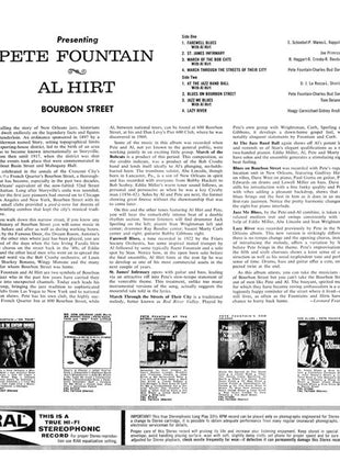 Pete Fountain With Al Hirt : Presenting Pete Fountain With Al Hirt - Bourbon Street (LP, Album, Glo)