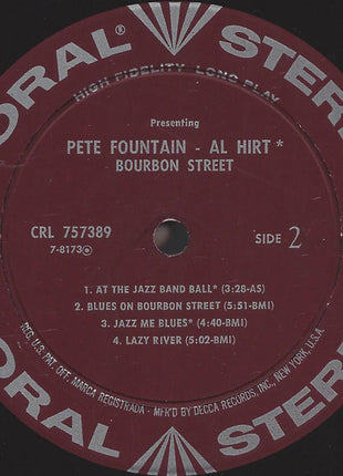 Pete Fountain With Al Hirt : Presenting Pete Fountain With Al Hirt - Bourbon Street (LP, Album, Glo)