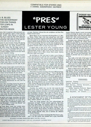 Lester Young : Pres (LP, Album)