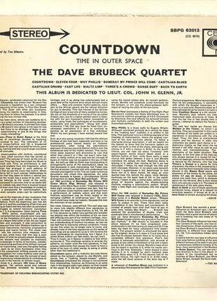 The Dave Brubeck Quartet : Countdown Time In Outer Space (LP, Album)