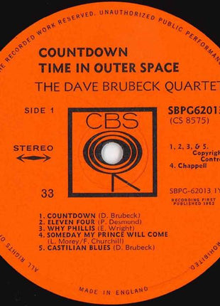 The Dave Brubeck Quartet : Countdown Time In Outer Space (LP, Album)