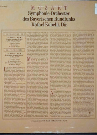 Rafael Kubelik, Symphonie-Orchester Des Bayerischen Rundfunks - Wolfgang Amadeus Mozart : Symphonies Nos. 38 "Prague" & 39 (LP, Album)