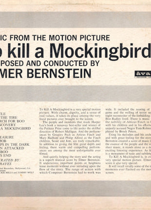 Elmer Bernstein : Music From The Motion Picture To Kill A Mockingbird (LP, Mono)