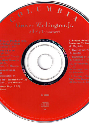 Grover Washington, Jr. : All My Tomorrows (CD, Album)