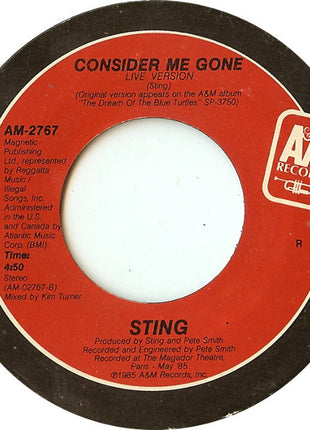 Sting : Fortress Around Your Heart (7", Single, Styrene, Ind)