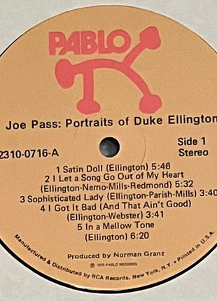 Joe Pass : Portraits Of Duke Ellington (LP, Album)