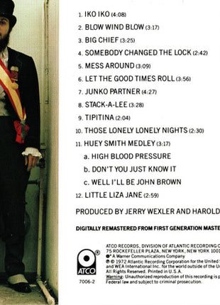 Dr. John : Dr. John's Gumbo (CD, Album, RE)