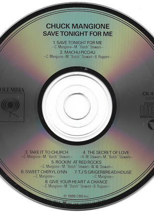 Chuck Mangione : Save Tonight For Me (CD, Album)