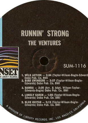 The Ventures : Runnin’ Strong (LP, Comp, Mono, Styrene, She)