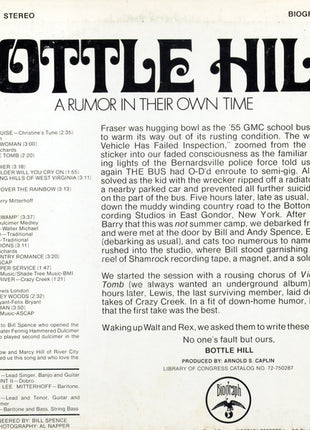 Bottle Hill : A Rumor In Their Own Time (LP, Album)