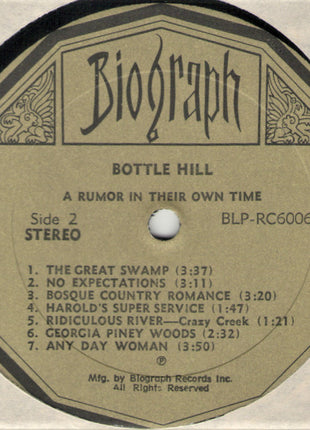 Bottle Hill : A Rumor In Their Own Time (LP, Album)