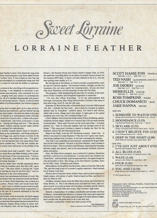 Lorraine Feather : Sweet Lorraine (LP, Album)