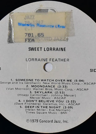 Lorraine Feather : Sweet Lorraine (LP, Album)