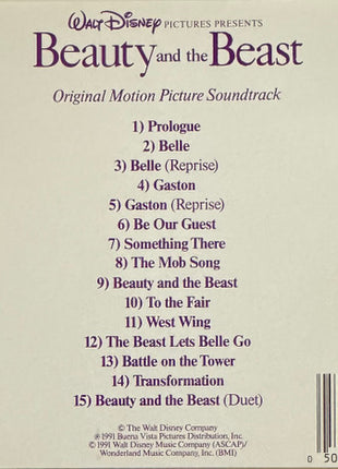 Alan Menken, Howard Ashman : Beauty And The Beast (Original Motion Picture Soundtrack) (CD, Album, SRC)