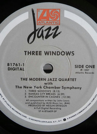 The Modern Jazz Quartet with New York Chamber Symphony : Three Windows (LP, Album)