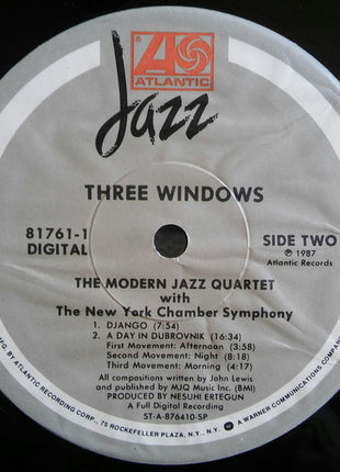 The Modern Jazz Quartet with New York Chamber Symphony : Three Windows (LP, Album)