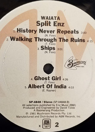 Split Enz : Waiata (LP, Album, Lil)
