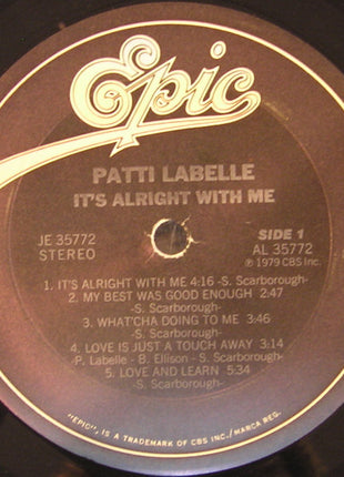 Patti LaBelle : It's Alright With Me (LP, Album)