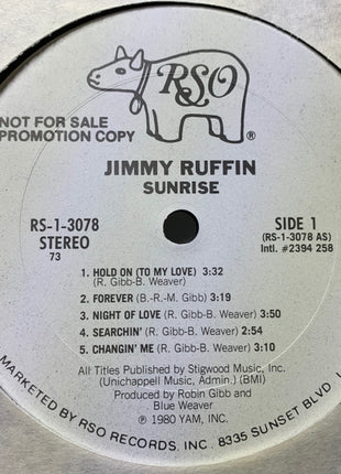 Jimmy Ruffin : Sunrise (LP, Album, Promo, CTH)