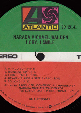 Narada Michael Walden : I Cry, I Smile (LP, Album, PR)
