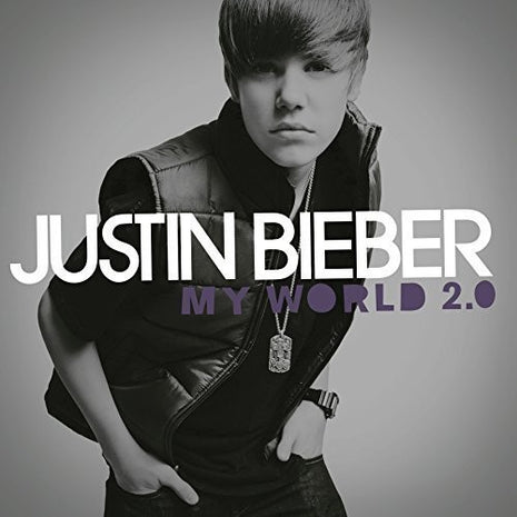 the album cover for Justin Bieber - My World 2.0 [Vinyl]