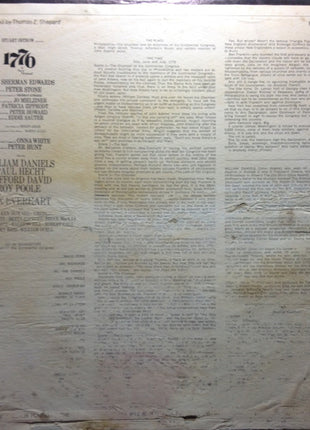 William Daniels, Paul Hecht, Clifford David, Roy Poole : 1776 (A New Musical) (LP, Album, Ter)