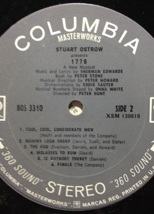 William Daniels, Paul Hecht, Clifford David, Roy Poole : 1776 (A New Musical) (LP, Album, Ter)
