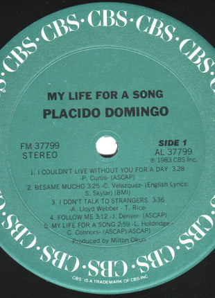 Domingo* : My Life For A Song (LP, Album, Pit)