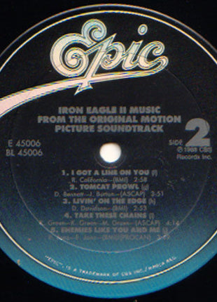 Various : Iron Eagle II - Music From The Original Motion Picture Soundtrack (LP, Comp)