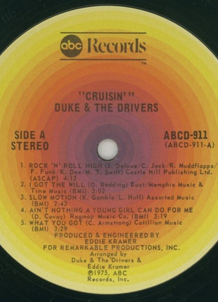 Duke & The Drivers : Cruisin' (LP, Album, Pit)