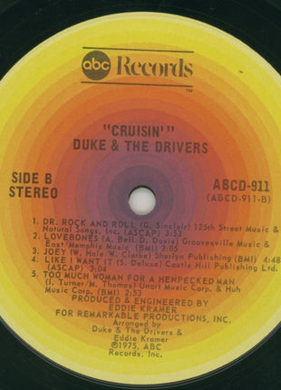 Duke & The Drivers : Cruisin' (LP, Album, Pit)