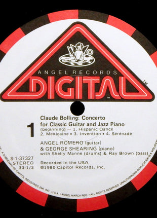 Claude Bolling, Angel Romero (2) & George Shearing : Claude Bolling: Concerto For Classic Guitar And Jazz Piano (LP, Album, Dig)