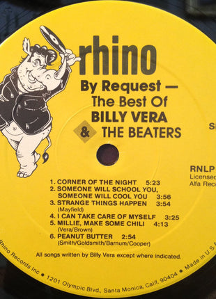 Billy Vera & The Beaters : By Request (The Best Of Billy Vera & The Beaters) (LP, Comp)