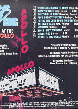 B.B. King : Live At The Apollo (CD, Album)