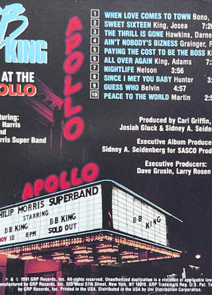 B.B. King : Live At The Apollo (CD, Album)