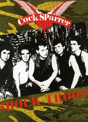 the album cover for Cock Sparrer - Shock Troops [Import]