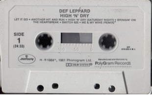 Def Leppard : High 'N' Dry (Cass, Album, Club, RE, 72,)